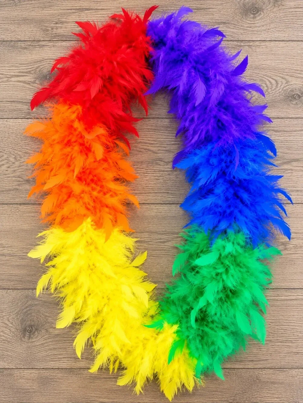 Rainbow Feather Boa Pride LGBTQ Party Costume Festival Accessory -Q